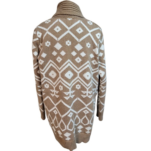 Old Navy Boho Geometric Knit Cardigan Sweater‎ Camel & White Southwestern L - Picture 5 of 10